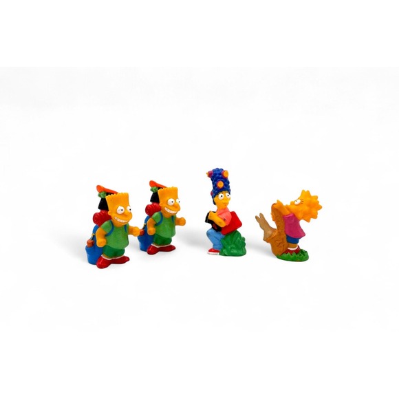Vtg 1990 Burger King Simpsons Camping PVC Figurine Toy Set Of‎ 4 90s Retro - Picture 4 of 8